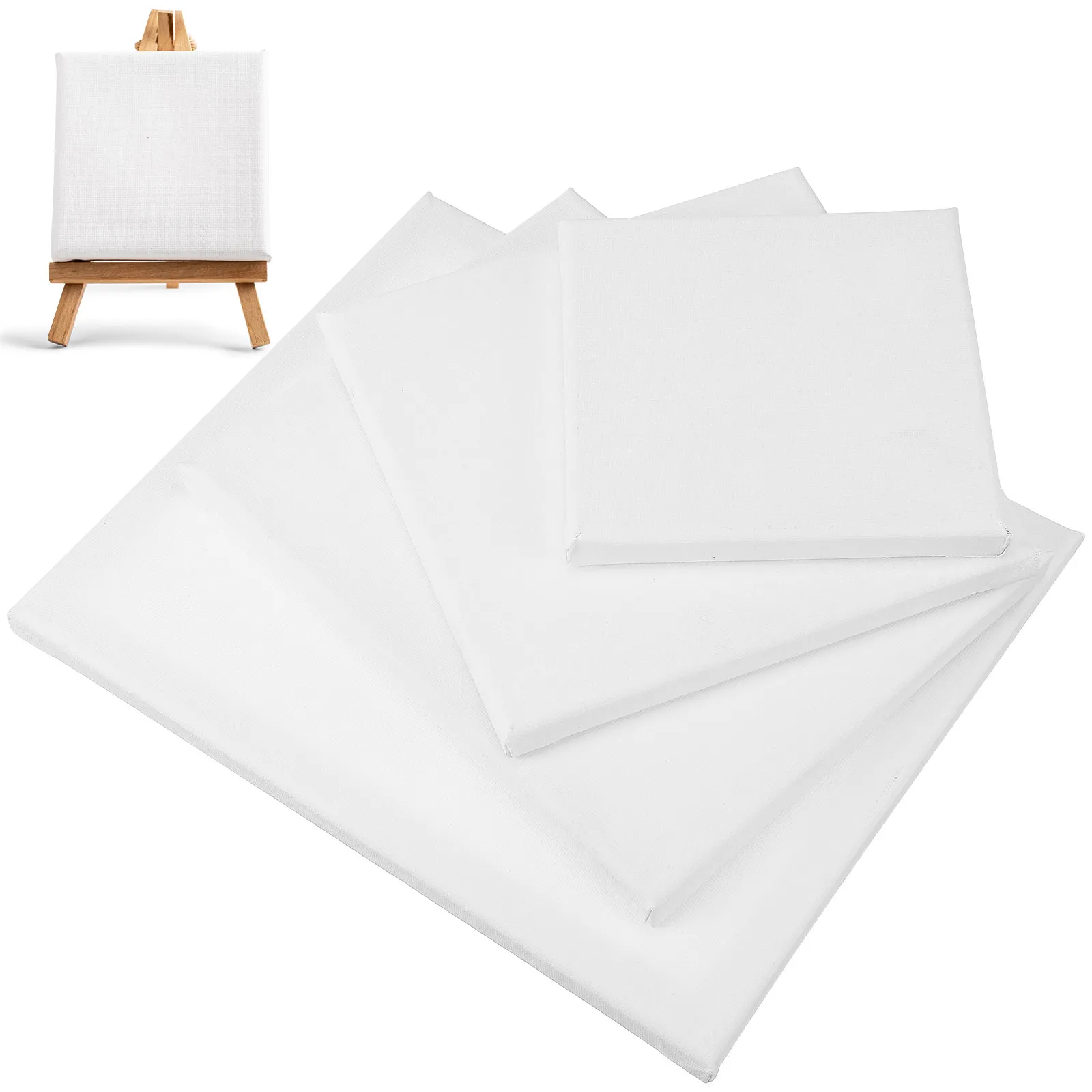 12 pcs Painting Canvas Cotton Art Oil DIY Halloween Christmas New Year Canvas Painting Board Mini Canvas Panels Portable