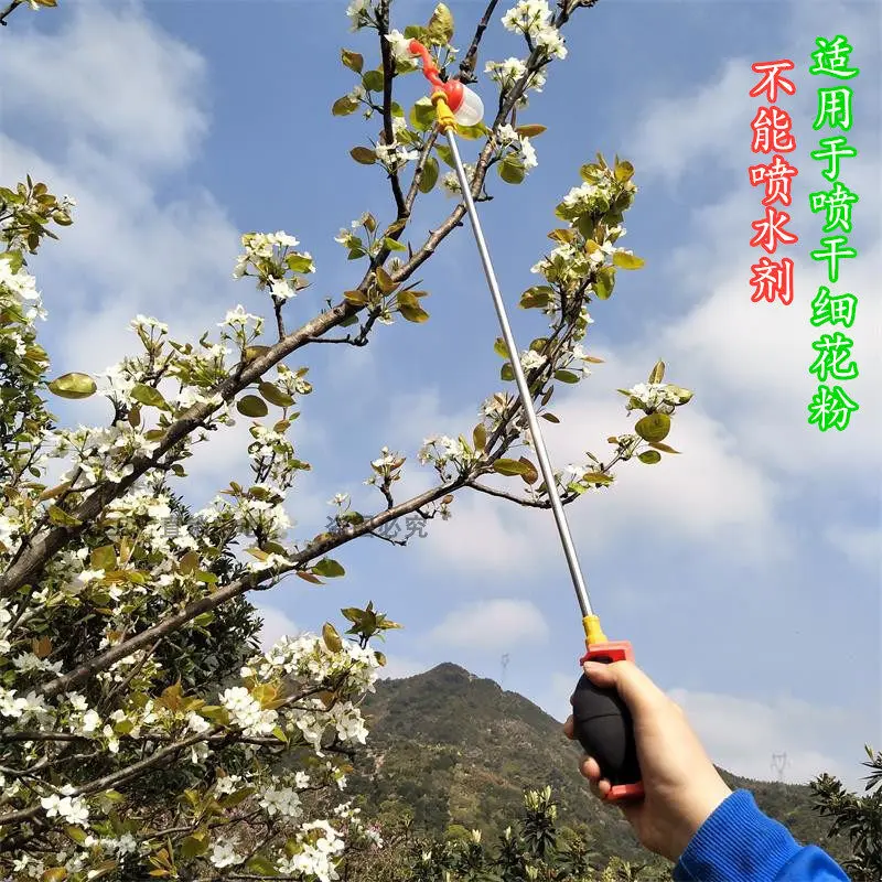 New Pollen Applicator for Fruit Trees Rod Type Dry Powder Pollinator for Peach Pear/ Tomato Plants Telescopic Garden Pollinator