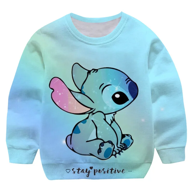 Kids Boys Stitch Sweatshirts Kids Super Stitch Hoodies Clothes Clothes Top Long Sleeve Sweatshirt Boys Girls Baby Clothes 1-14Y