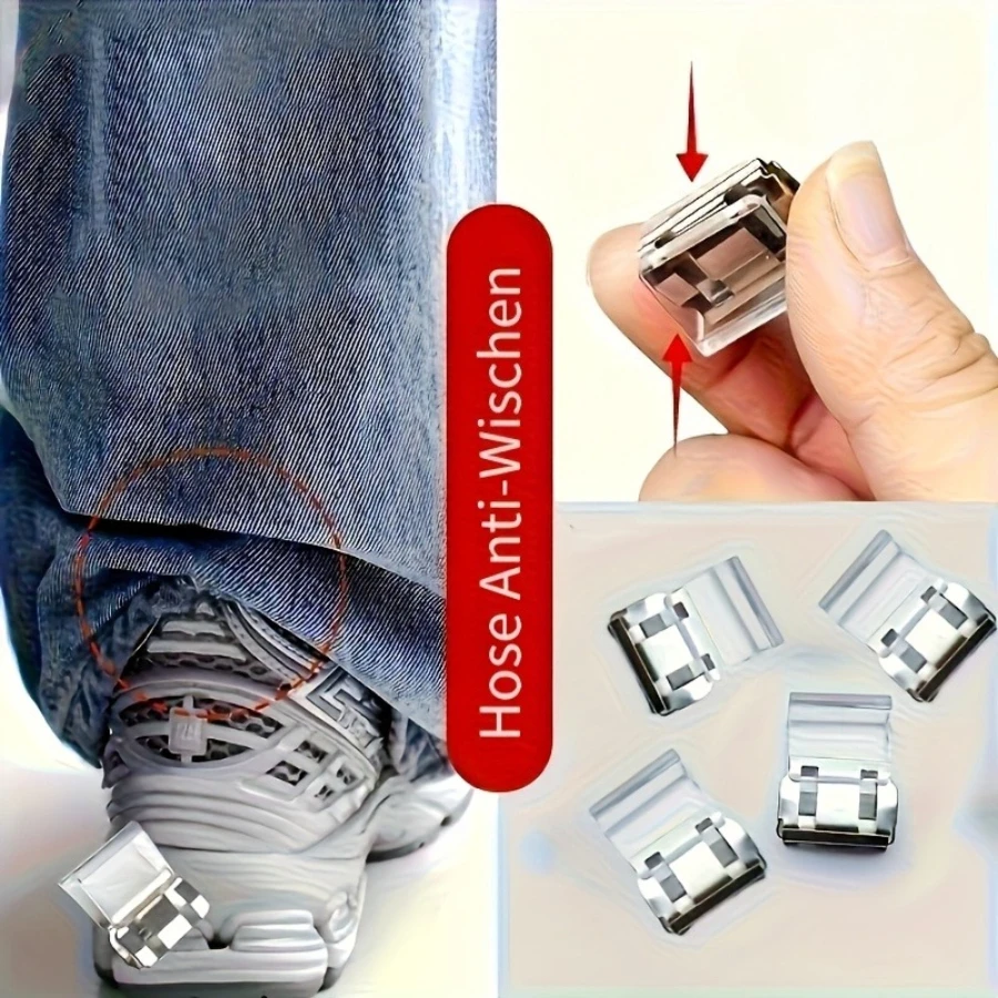 2/4/6pcs Multi-Function Leg Edge Clips Invisible Trouser Legs Fixing Clips for Instant Shortening,Transparent and Decorative