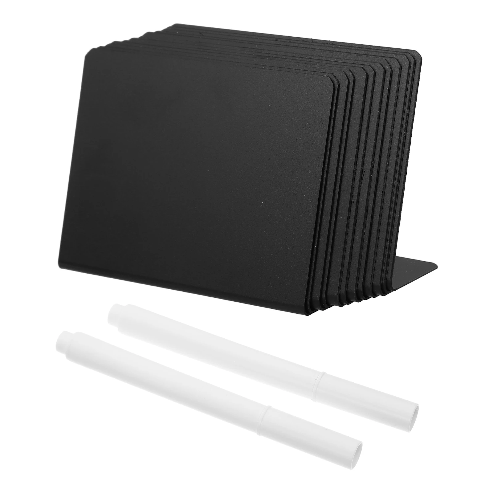 

12 Pcs Display Board Chalkboard Easel Signs Small Buffet Labels for Food Black Dry Erase Boards The White Whiteboard