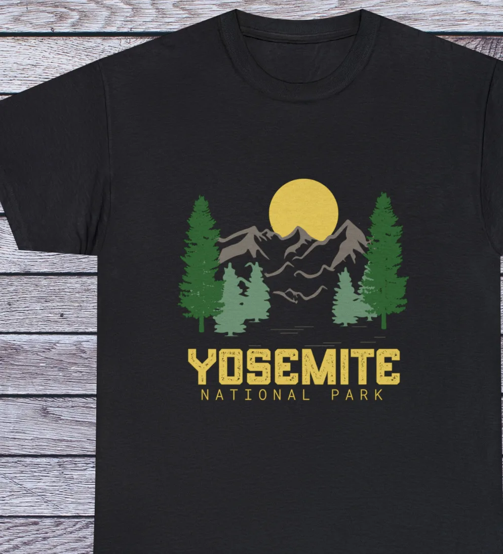 Us Yosemite National Park T Shirt Established 80s Tee Vacation Clothes