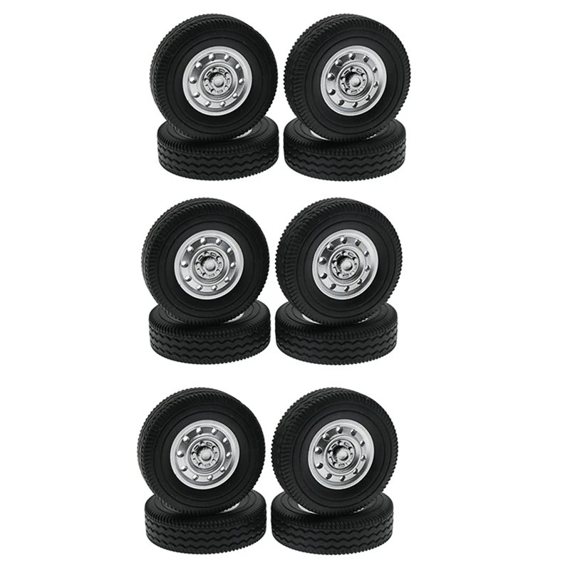 

Hot Sale 12Pcs Rubber Wheel Tire Tyre For WPL D12 Mini 1/16 RC Drift Truck Car Spare Parts Accessories