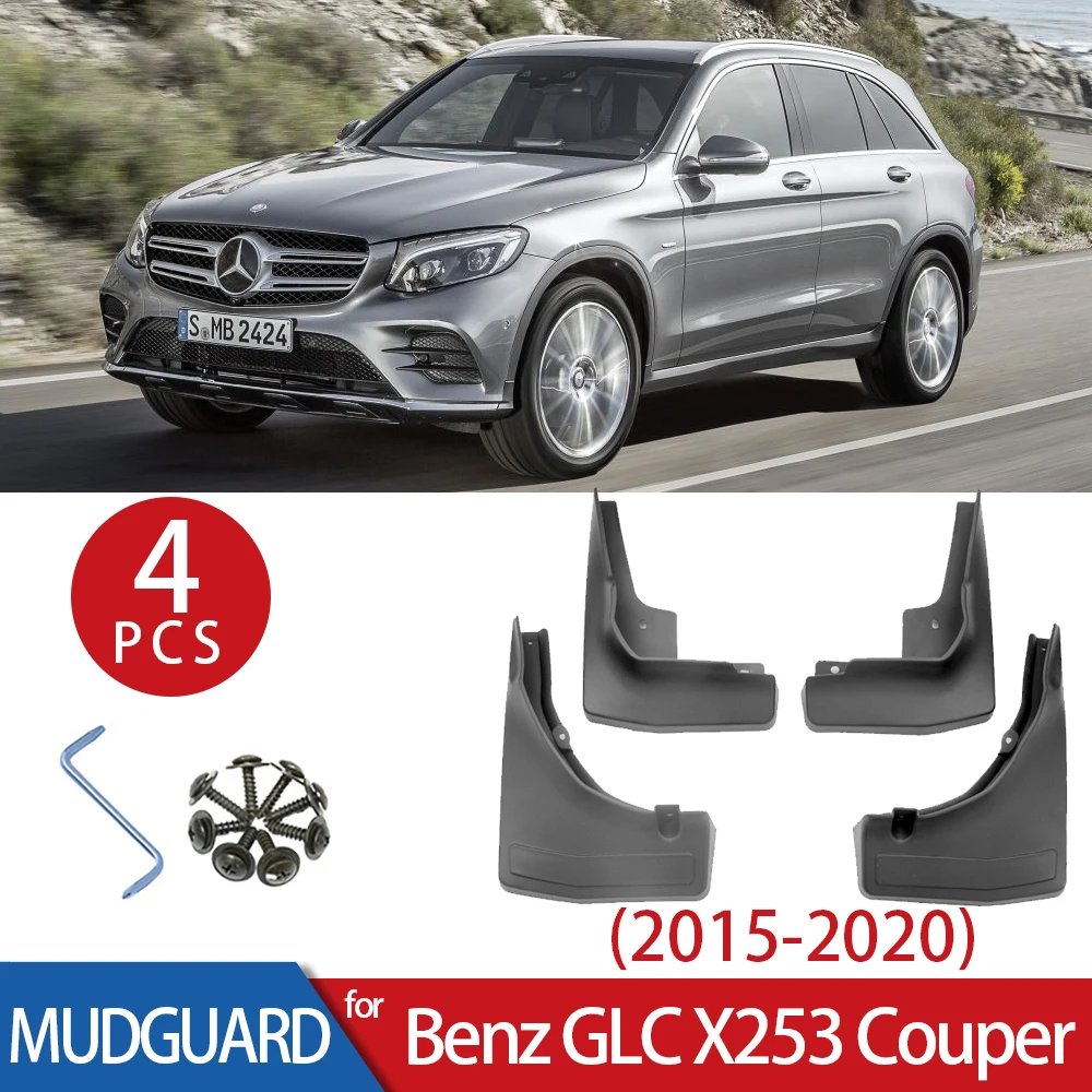 

Автомобильные Брызговики для Benz GLC Class Couper X253 2015-2016 2017-2020, брызговик, грязезащитный щит, брызговик, пластиковые автозапчасти, аксессуары