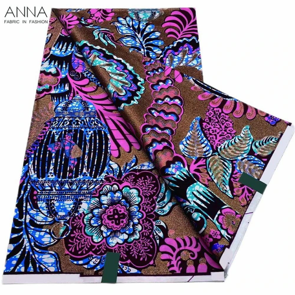 Grand Super 100% Cotton African Wax Fabric High Quality Ankara Wax Print Fabric 6yards Women Fabric For Sewing VLS-60