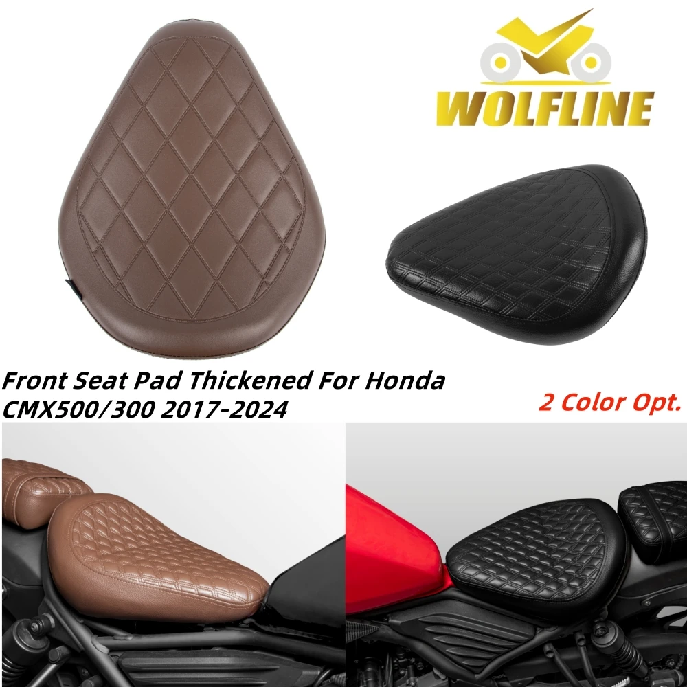 WOLFLINE Front Solo Seat Cushion For Honda CMX500 300 2017-2024 Thickened Driver Seat Pillion Pad Soft Motocross Accessories