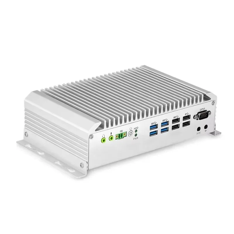 2026 New, High Quality, Rugged Industrial Compact Box PC with i3 i5 i7 CPU 6 COM 8 USB 2 LAN Embedded Mini Computer for