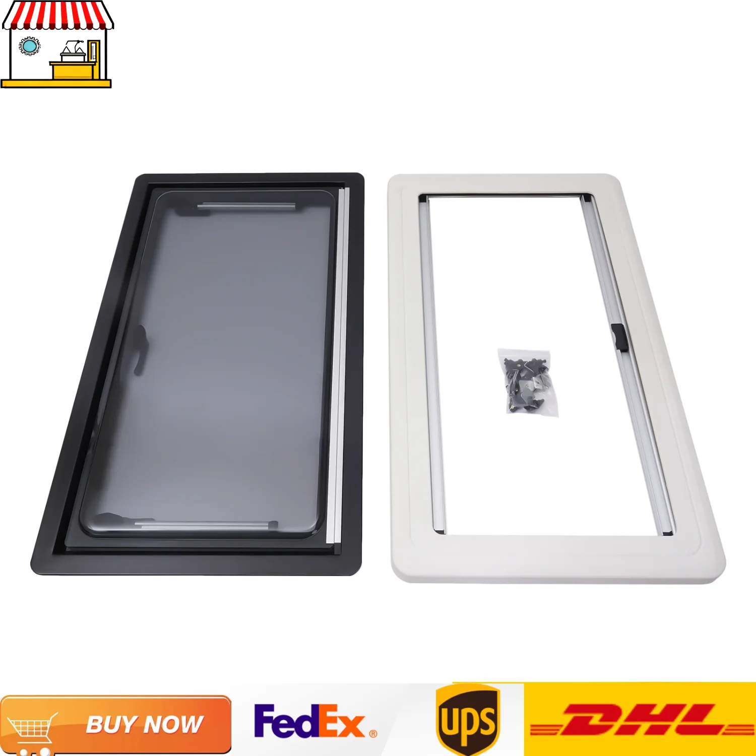 RV Window Extrapolated Ventilation Window for Caravans Campers Trailers 90*50 Cm Aluminum Alloy