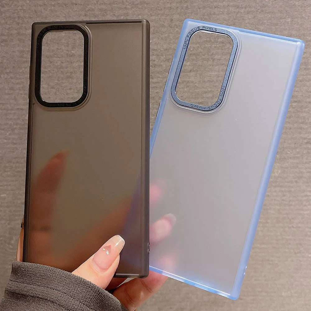 

Case for Samsung Galaxy S24+ S23+ S22+ Ultra Plus Note 20 Ultra Metal Camera Translucent Silicone Protection Hard Phone Cover