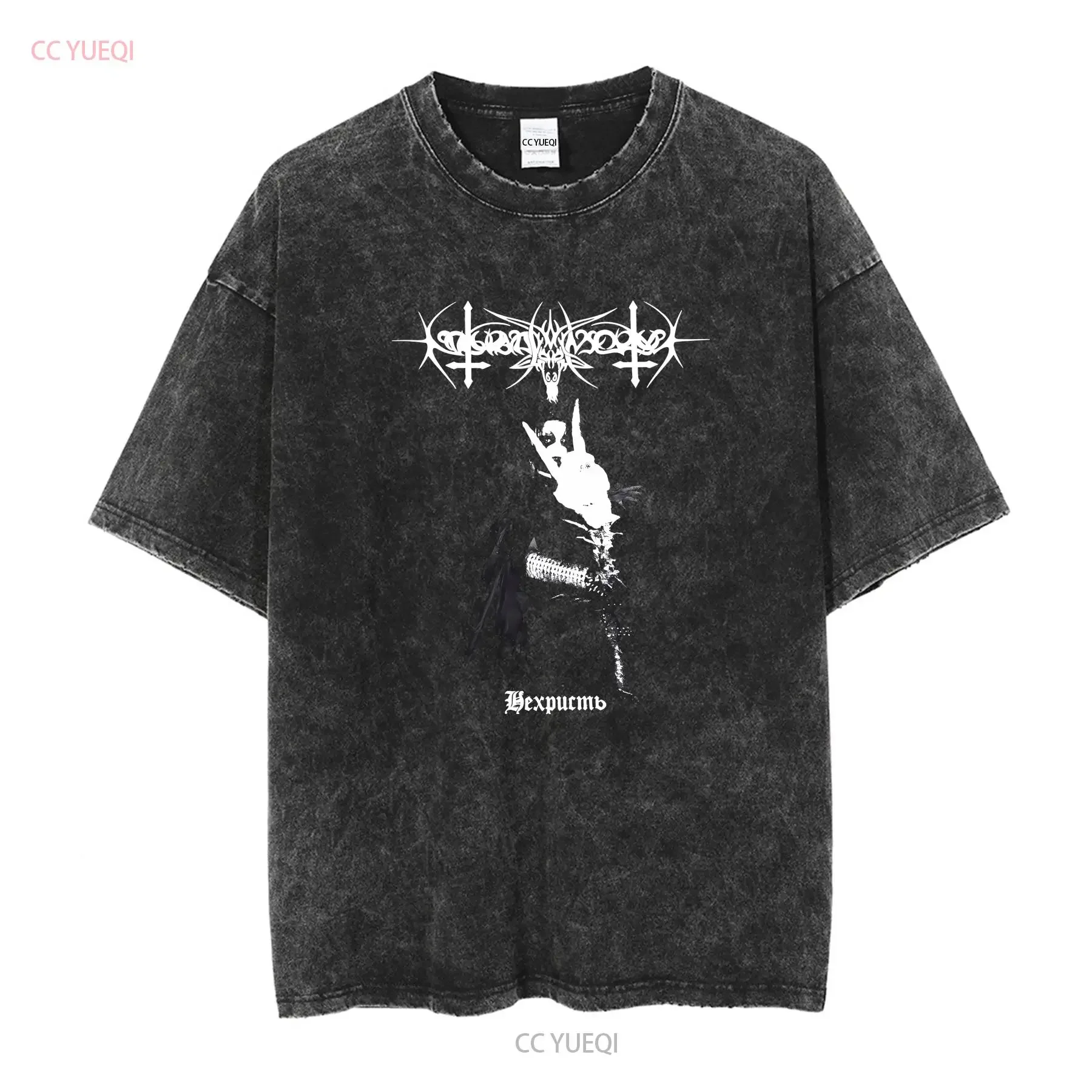 NOKTURNAL MORTUM Нехристь Nechrist TS T Shirt vintage Washed Soft Top For Everyday Wear Unisex Versatile Comfortable