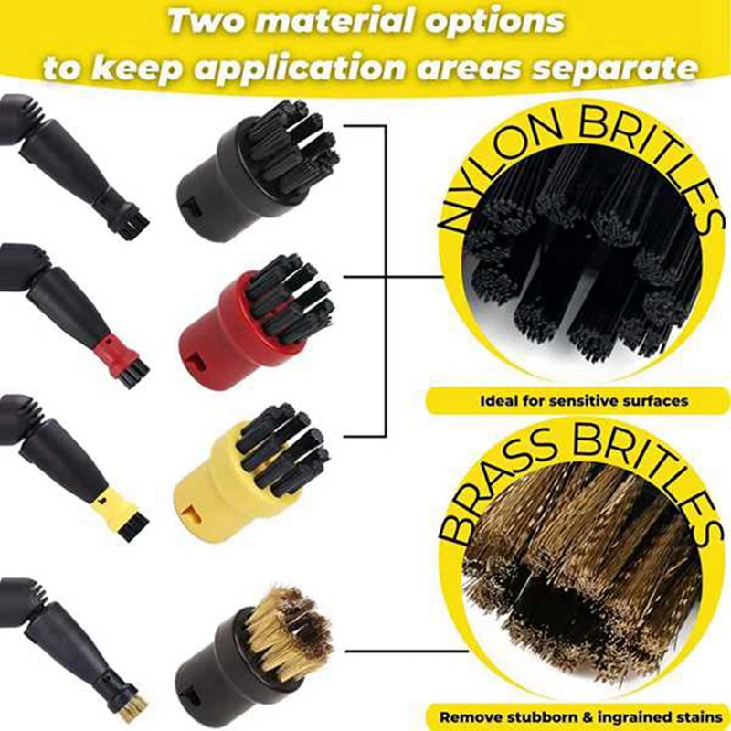 Cleaning Brushes For Karcher SC1 SC2 SC3 SC4 SC5 SC7 CTK10 Steam Cleaner Attachments Replacement Round Sprinkler Nozzle