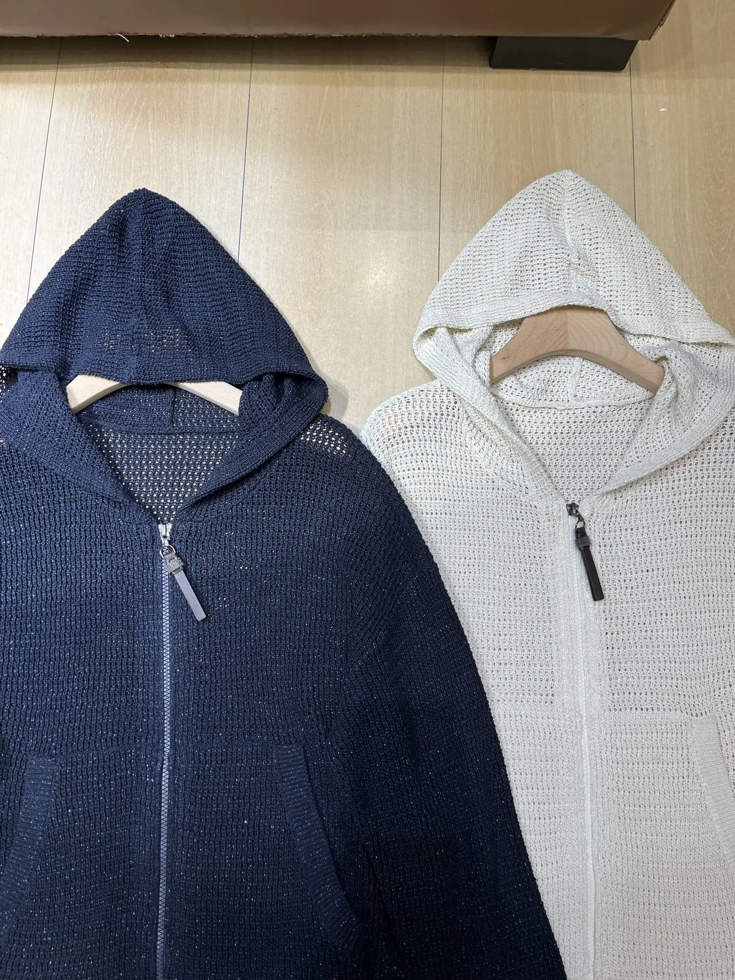 Women's High-Quality, Stylish, Casual Hooded Cardigan with Cut-out and Sequin Details (New for Spring/Autumn)