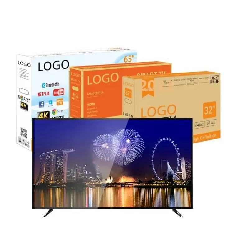65 75 85 90 100 Inch China Smart Android LCD LED TV 4K UHD Factory Cheap Flat Screen Television HD LCD LED Best Smart TV