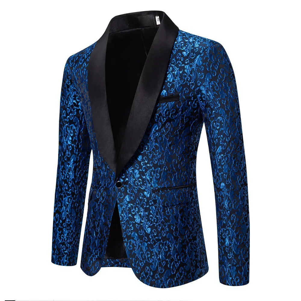 

Men's Suit Blazers Plus Size new Man's Jacquard Suit Jacket, Wedding Banquet Dress, Stage Groomsman Costume Host Costume