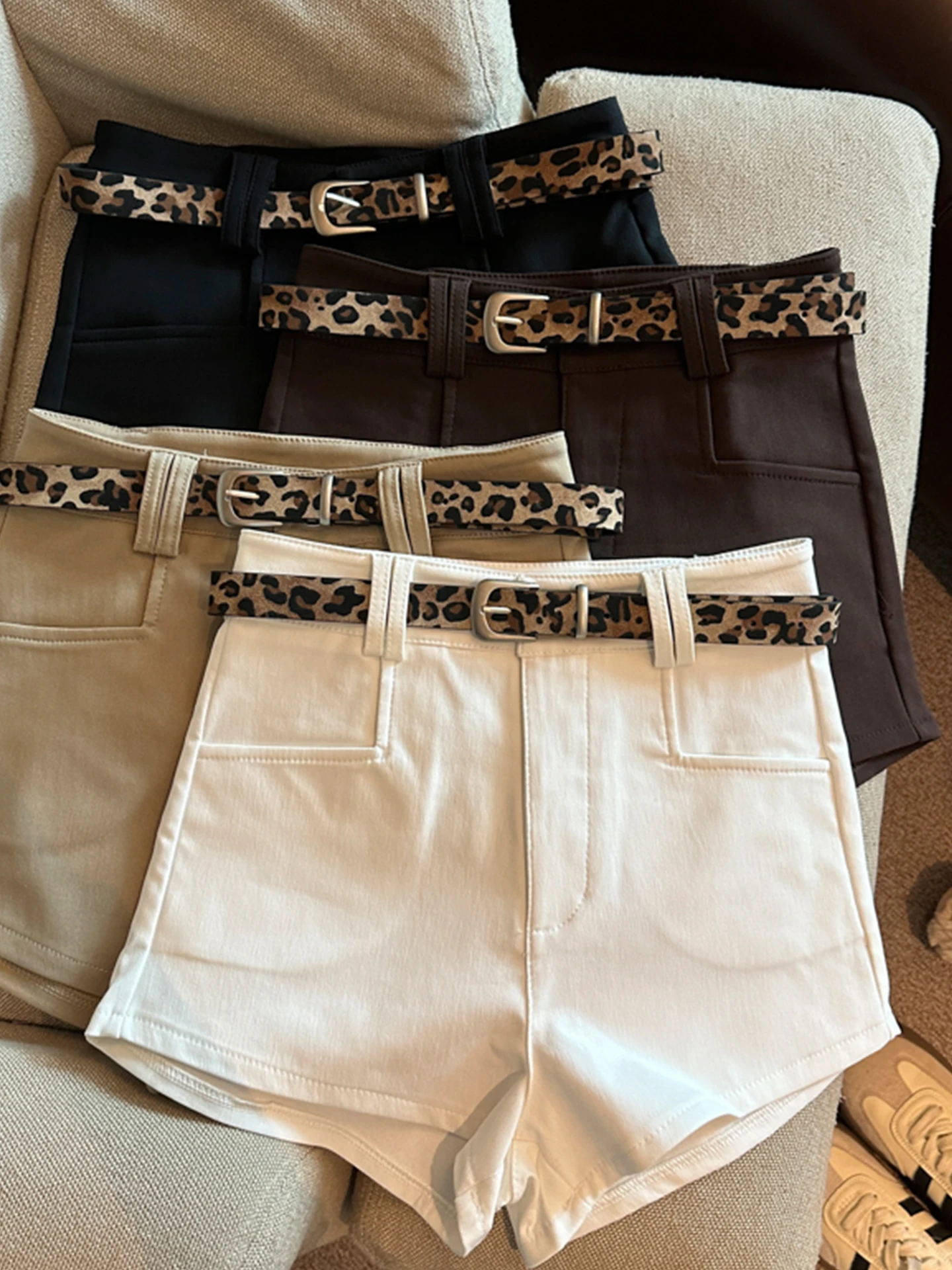 

Emily Clud High Waist Casual Wide Leg orts Women's Spring Summer Outdoor Wear A-Line Hot Pants Casual Sle Zipper Closure