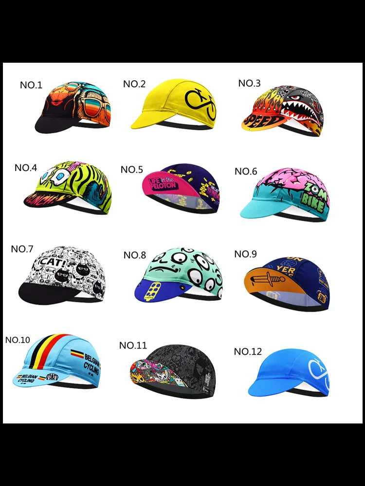 AliExpress NONE Cool Style Cycling Caps Summer Breathable Sports Bicycle Hats Quick Dry Polyester Black Blue Bike Hats Classical Retro Running