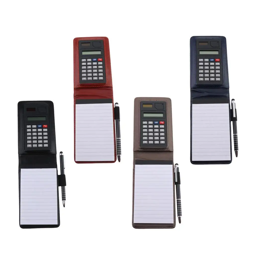 Hard Cover Writing Notebook with Pen Loop And Fine Leather Top, Includes 8 Bit