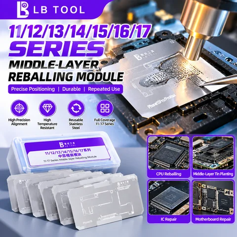 LB TOOL Motherboard Middle Layer Board Plant Tin Platform Magnetic Base BGA Reballing Stencil for iPhone 11 12 13 14 15 16 17 PM