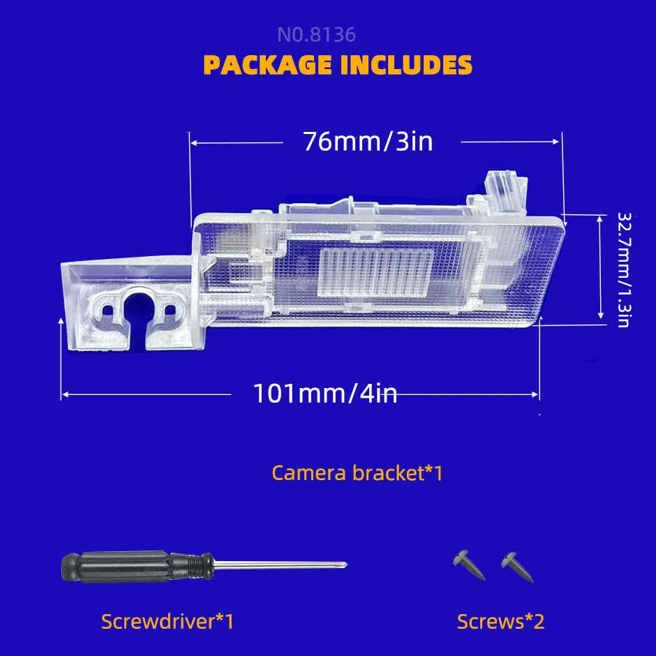 HD Rear View Backup Camera Bracket Vehicle Mount Holder License Plate Light Housing Fits Skoda Kodiaq Superb for VW New Passat