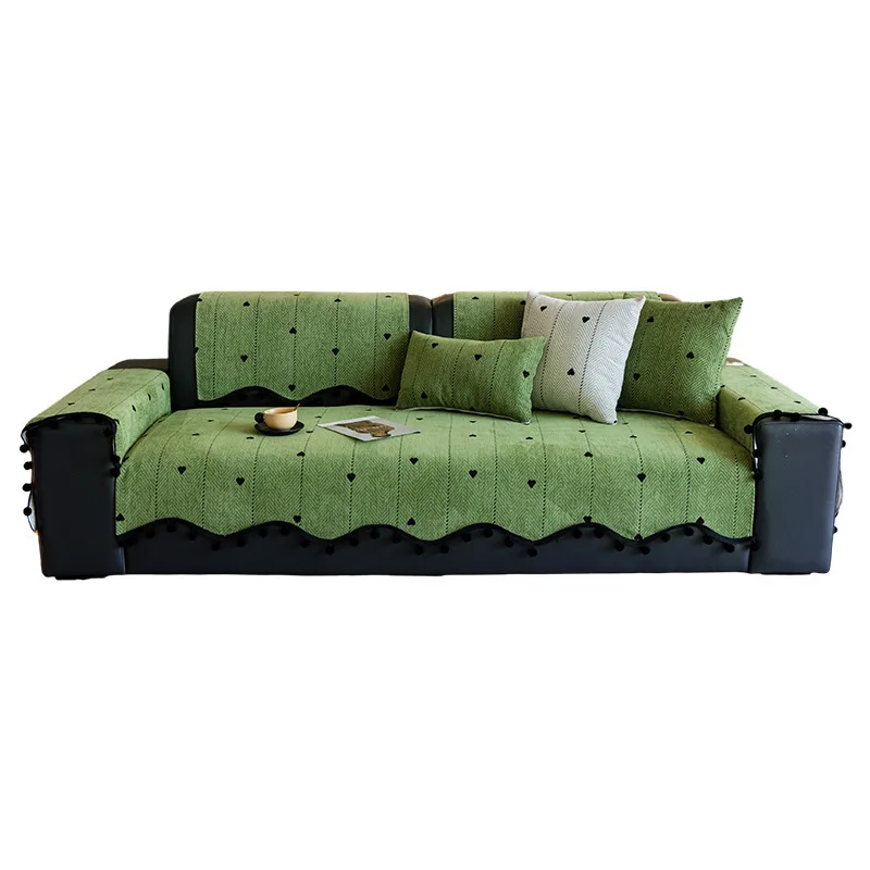 

Прямой кожаный диван Chenier, универсальный, всесезонный, фиксированный, нескользящий, высококачественный чехол для дивана специальной формы.