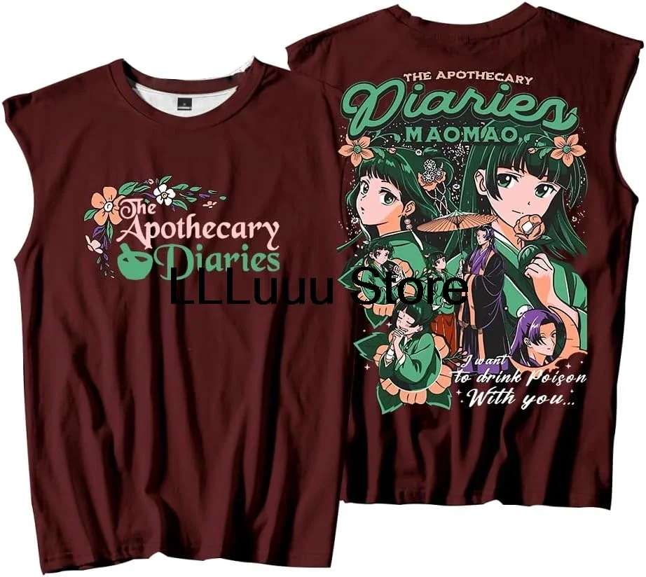 CosplayThe Apothecary Diaries Maomao أنيمي تانك القمم أكمام الشارع الشهير سترة الرجال النساء ملابس رياضية في الهواء الطلق