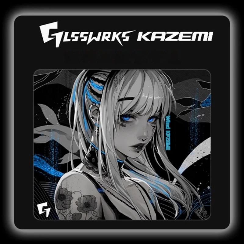 GLSSWRKA Akari  akari Kazemi Same replica version E-sports glass mouse pad Valorant