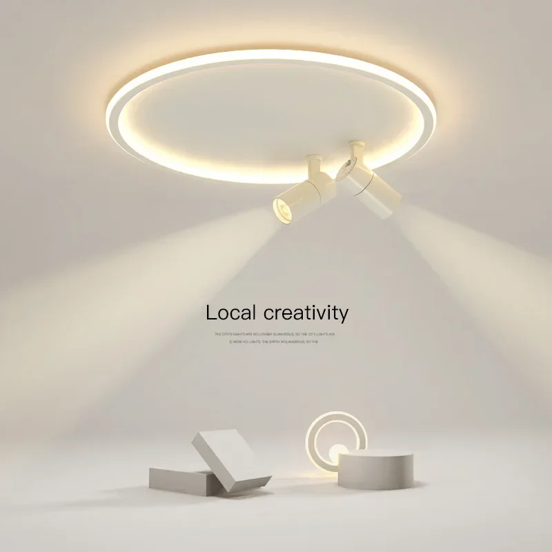 Nordic Gangpad Led Plafondlamp Met Spotlight Kroonluchter Voor Woonkamer Eetkamer Slaapkamer Huisdecoratie Verlichtingsarmaturen Glans