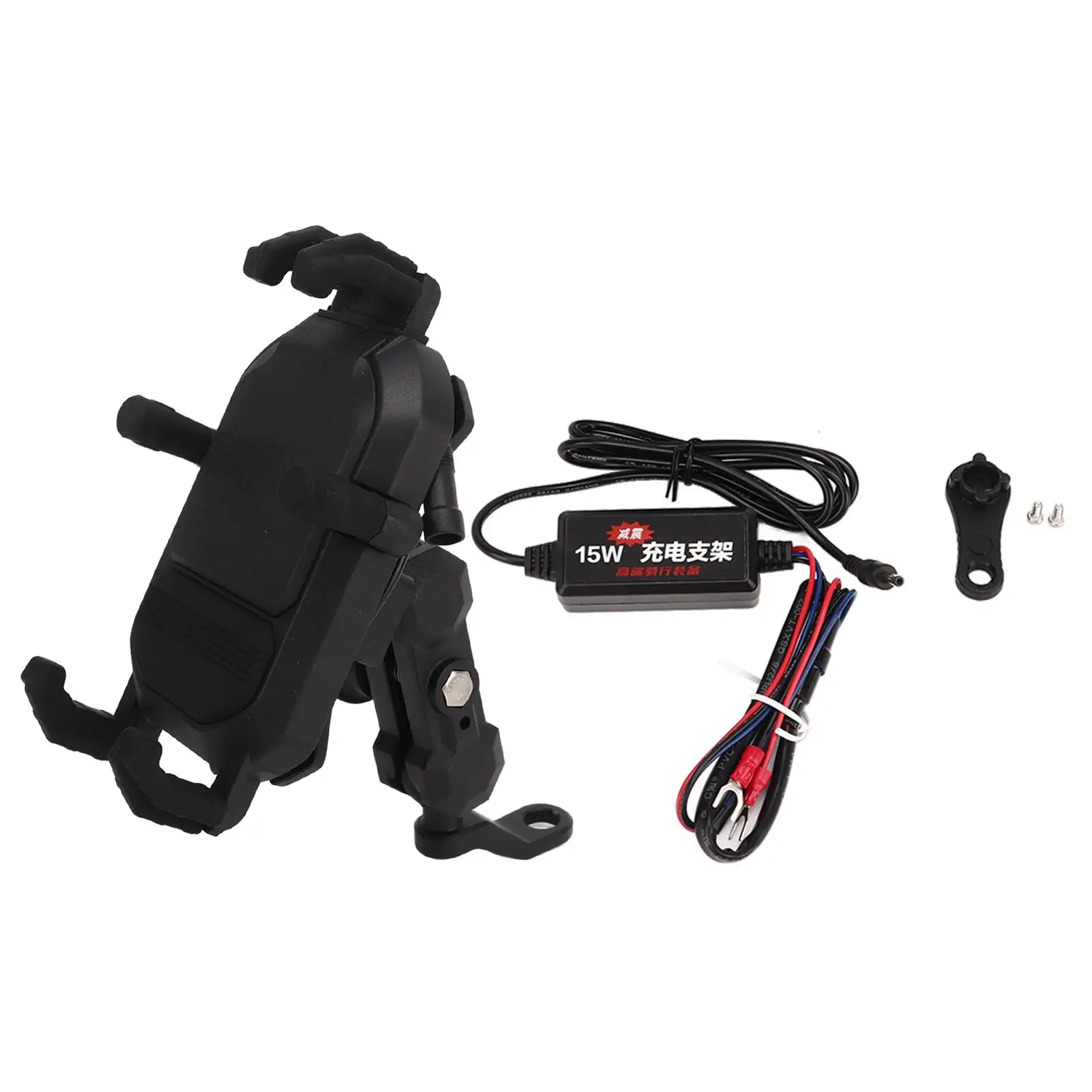 

Phone Mount Anti Vibration Handsfree Motorbike Wireless Fast Charging Universal 2 in 1 for 3 .5-6.5in Cellphone