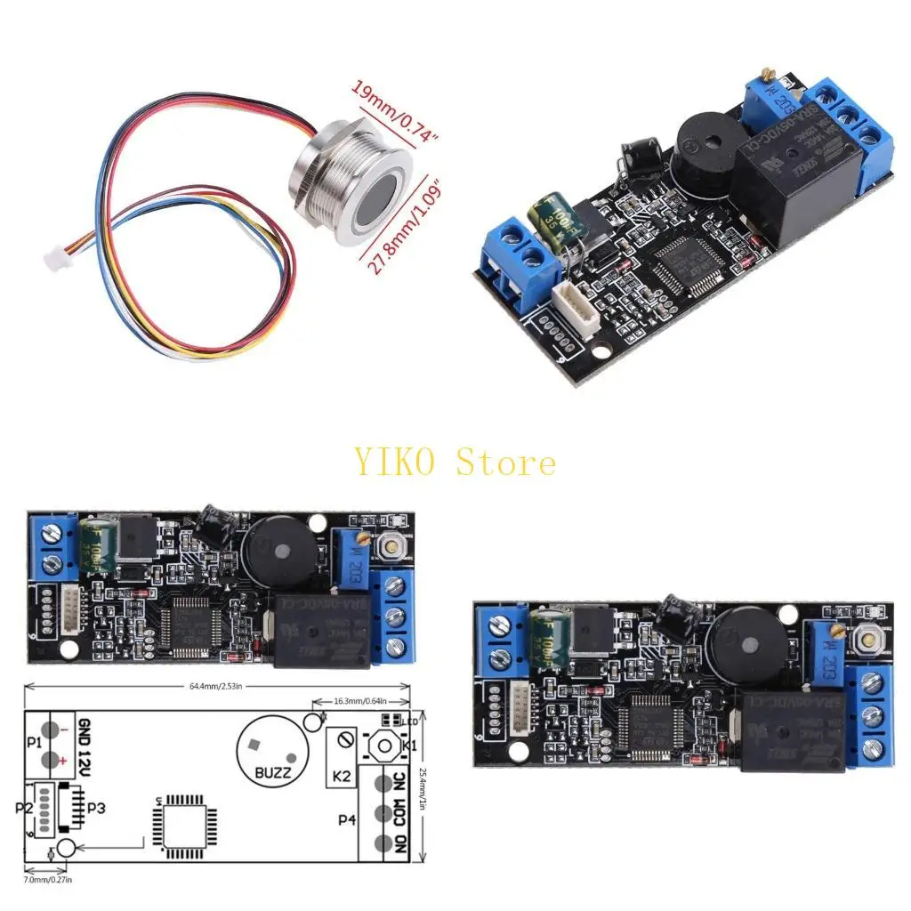 k32c-k202-r503-dc12v-低電力指紋制御ボード