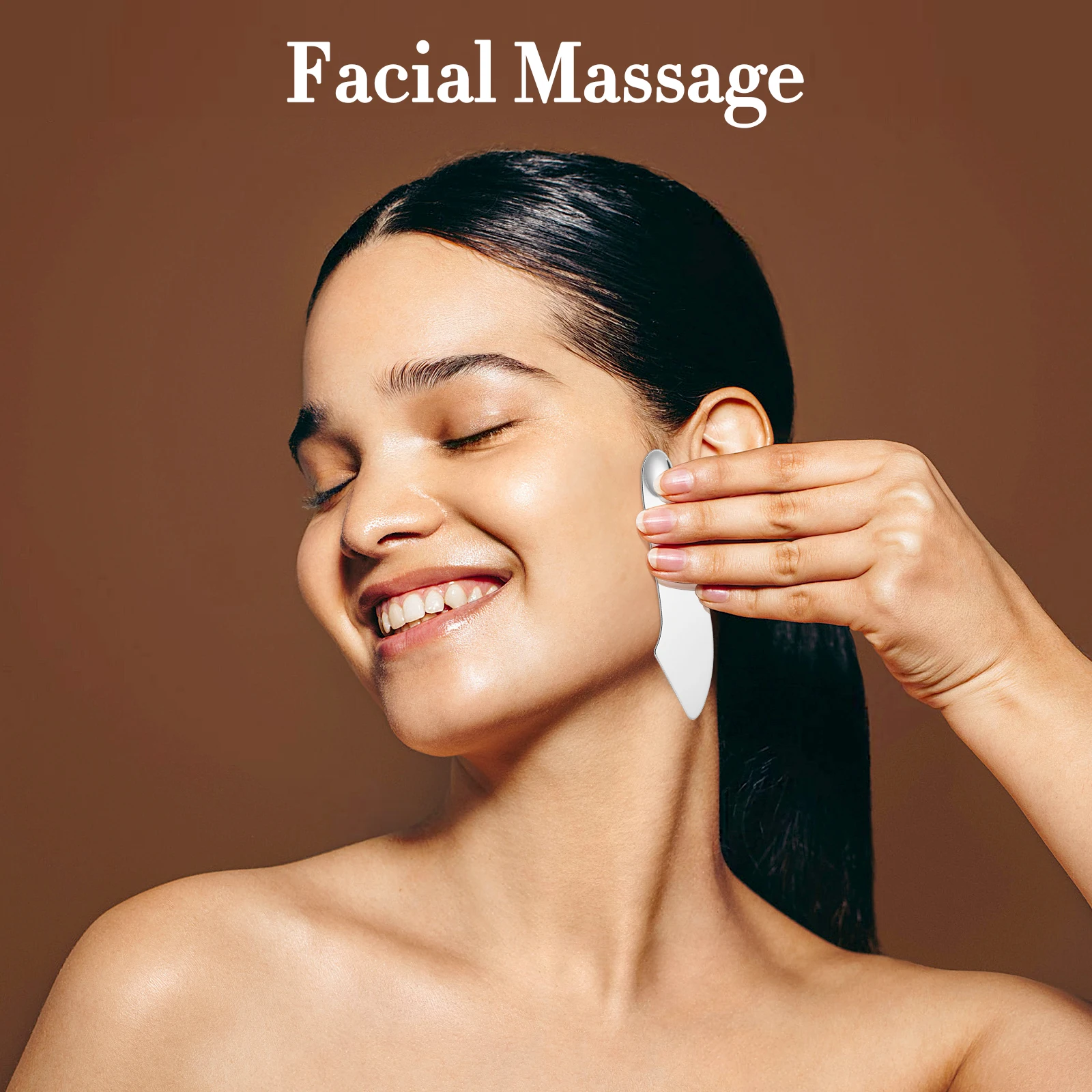 

Stainless Steel Makeup Spatula Professional Foundation Mixing Tool for Blush Eyeshadow Lip Color Stirring Metal