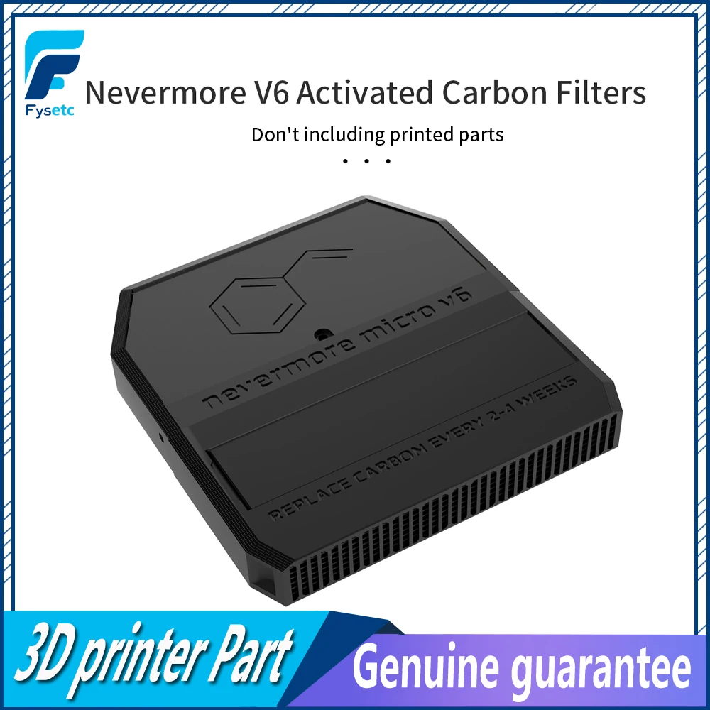 FYSETC-Voron Nevermore V6 DUO Filtro De Carvão Ativado, Peças Da Impressora 3D com Carbono para VORON 2.4, Trident SW 1.8