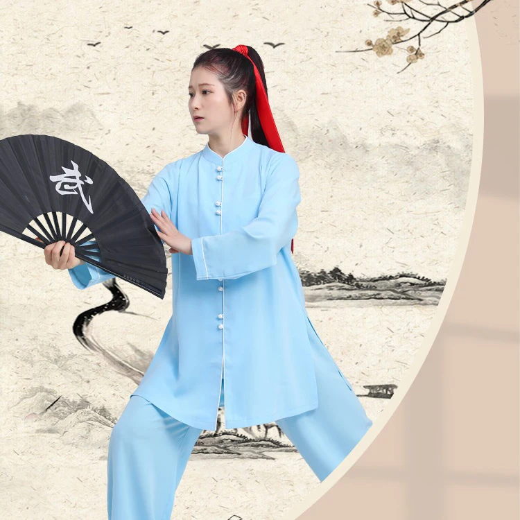 Kun Master Kung Fu Uniform Martial Arts Tai Chi Clothing Multicolor Long Sleeves Thin Style Chinese Traditional Clothes