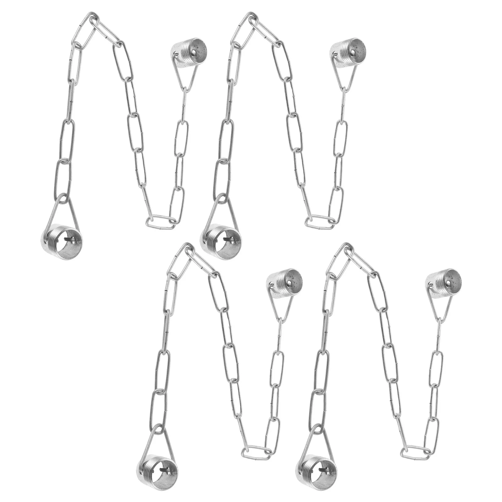4pcs Vintage Enamel Pendant Light Hanging Chain, Adjustable Length Extension for Ceiling Lamp & Chandelier