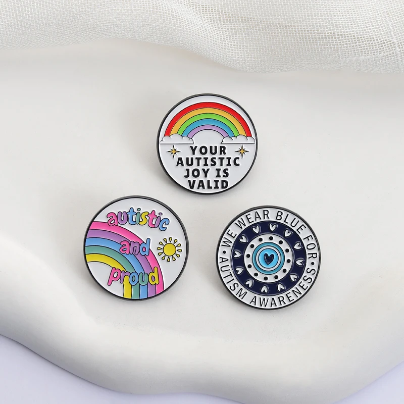 ADHD Awareness Collection Enamel Pins Anti-depression Cat Dog Books Brooch Lapel Badge Fragile Animal Quotes Jewelry Gift view 3