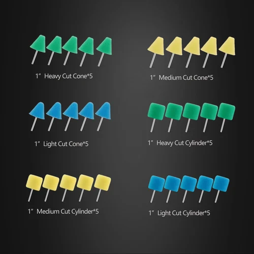 Imagen 2 del producto Almohadillas de pulido y pulido SPTA, Mini kits de almohadillas de esponja, almohadillas pulidoras de detalles de coche para faros de ruedas de coche en taladro y rotativo