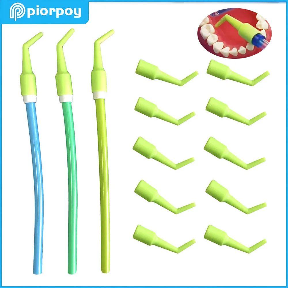 PIORPOY 10Pcs/Bag Dental Disposable Suction Tip Conversion Head Oral Cavity Surgery Straw High Temperature Resistant Tools