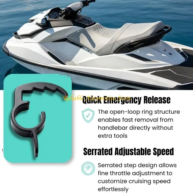 M68B Clamp-On Watercraft Throttle Lock Cruise Control Lever for Trixx Long Water Days