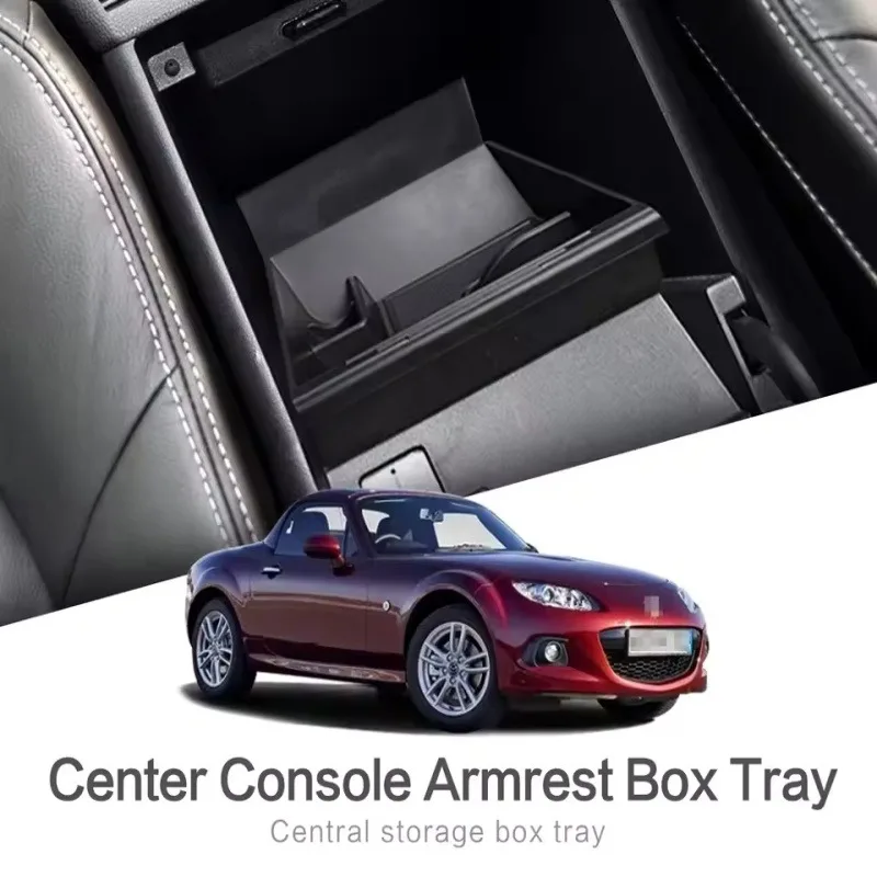 センターコンソールアームレスト収納ボックス-マツダ-mx-5-nc-2006-2014-mx5-miata-ロードスターアクセサリー-トレイ整理整頓用