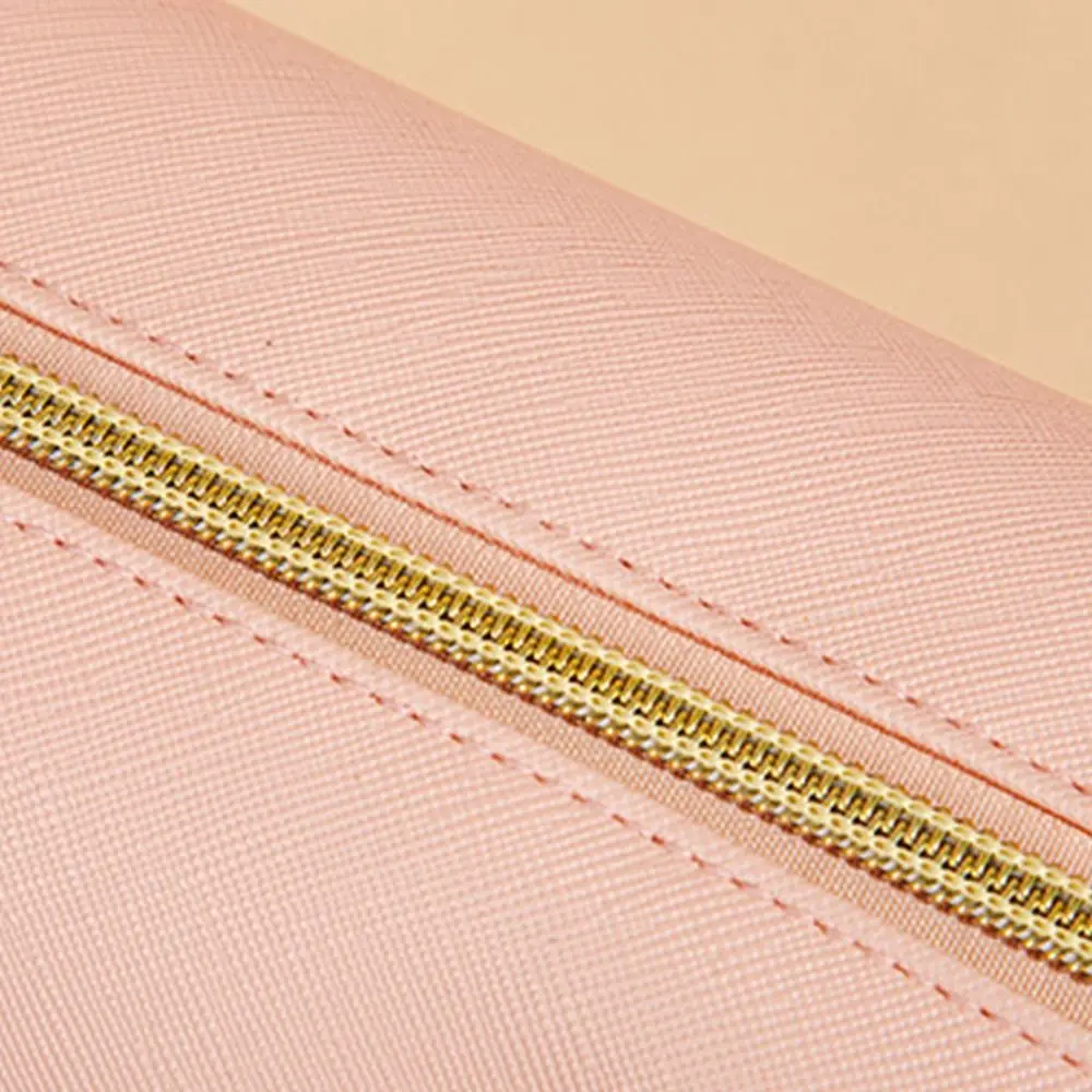 Saco de cor sólida bolsa de lavagem com zíper creme cor sacos de maquiagem organizador de viagem sacos de armazenamento coreano feminino saco de higiene pessoal sacos de cosméticos
