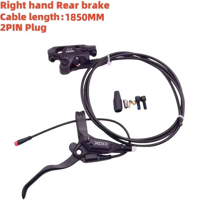 XOD E500 E-Bike Hydraulische Bremse mit Stromabschaltung, 2-poliger wasserdichter Stecker, Schlauch vorne 1000 mm / hinten 1850 mm, Fahrrad-Scheibenbremse – Detail 7