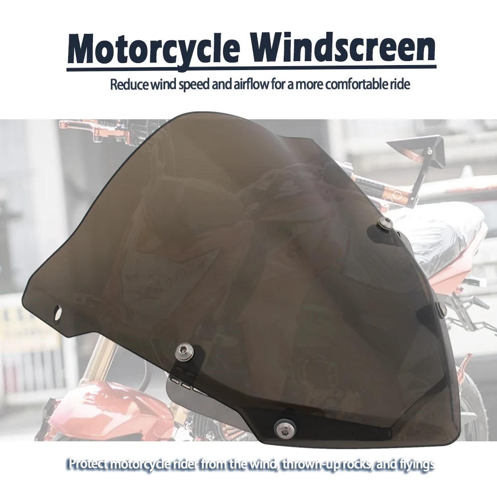 Windshield Pare-Brise For Z 125 Z125 2015-2018 Motorcycle Accessories Windscreens Wind Deflector Moto Spoiler Parts 2016 2017