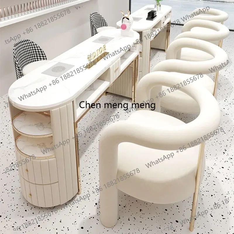 

CC182 Design Luxury Nail Table Professional Display Drawers Manicurist Tables Equipment Beauty Mesa De Manicure Salon Home Furni