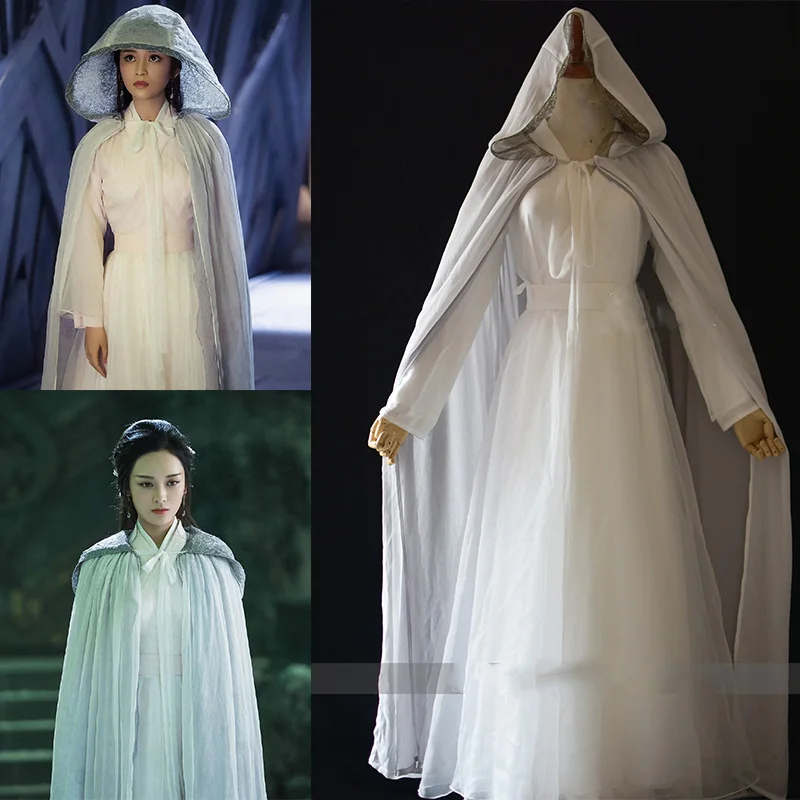 

4 designs JinMi SuiHe Chiffon Yarn Fairy Costume for Newest TV Play Xiang Mi Chen Chen Jin Ru Shuang Fairy Costume Hanfu