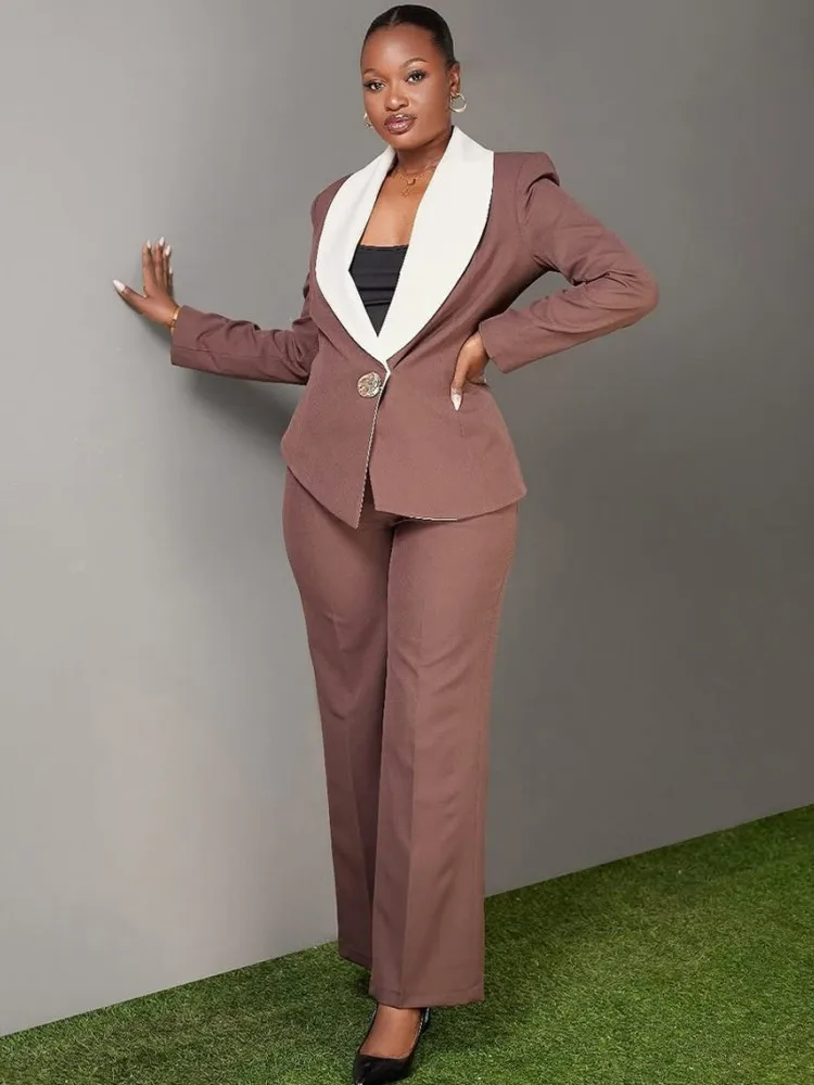 Picture 5: 2 Piece Women Sets 2025 New Arrival Plus Size Autumn Winter Matching Sets Two Pieces Sets Top And Pants Suits Outfits Clothing