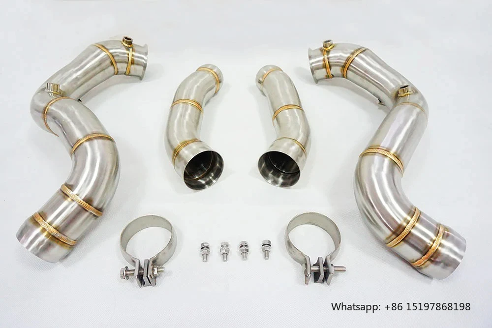 Bajantes de tubo de escape de rendimiento personalizados para Mercedes Benz 2015+ C63 W205 C63S AMG Down Pipe
