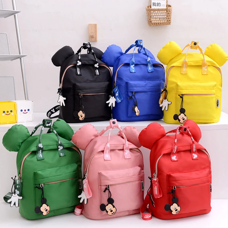 

Disney Backpack Mickey Minnie Mouse Children's Bag Cartoon School Bag Kids Boys Girls Kindergarten Student Schoolbag Back Pack