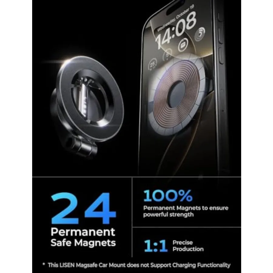 حامل هاتف مغناطيسي للغاية لهاتف iPhone 17 MagSafe لملحقات لوحة قيادة السيارة لهدايا iPhone 16 Pro Max
