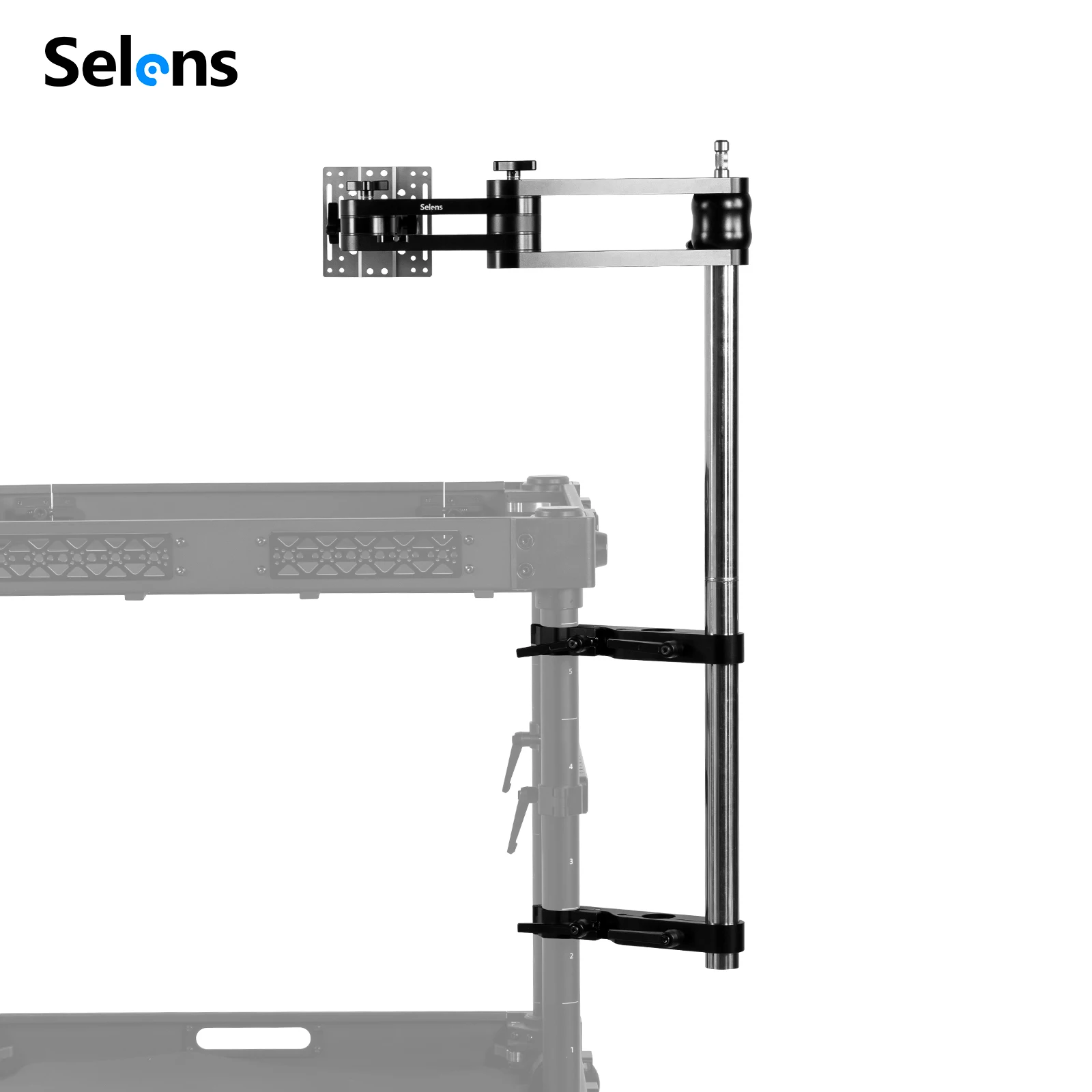 

Система крепления монитора Selens для рабочей станции Selens Cart с 2*35-мм расширительными отверстиями, 270 ° Вращение и регулировка высоты