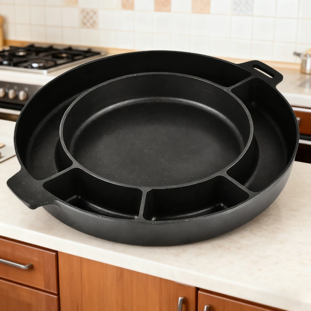 

KOSUN Grill Frying Pan Non Stick Pancake Pan Steak Frying Pan Multifunctional Grill Pan for Crepes Camping BBQ Outdoor Cookware