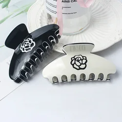 1pc simple small fragrant style letters lazy elegant temperament grip fashionable retro vinegar board hair grip